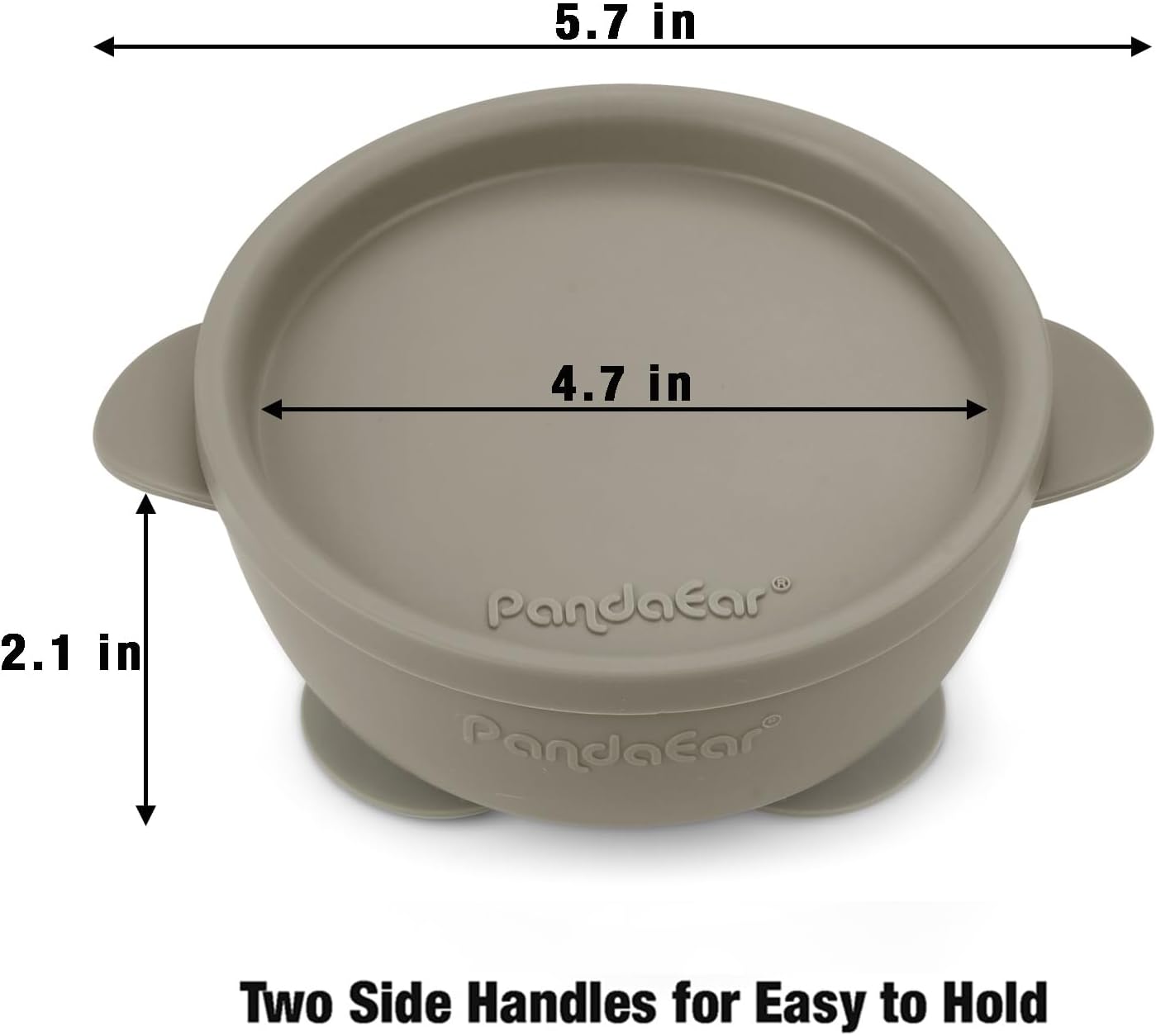 PandaEar 3 Pack Baby Suction Bowls with Lids – Stay Put Silicone Toddler Bowls for Self-Feeding & Travel