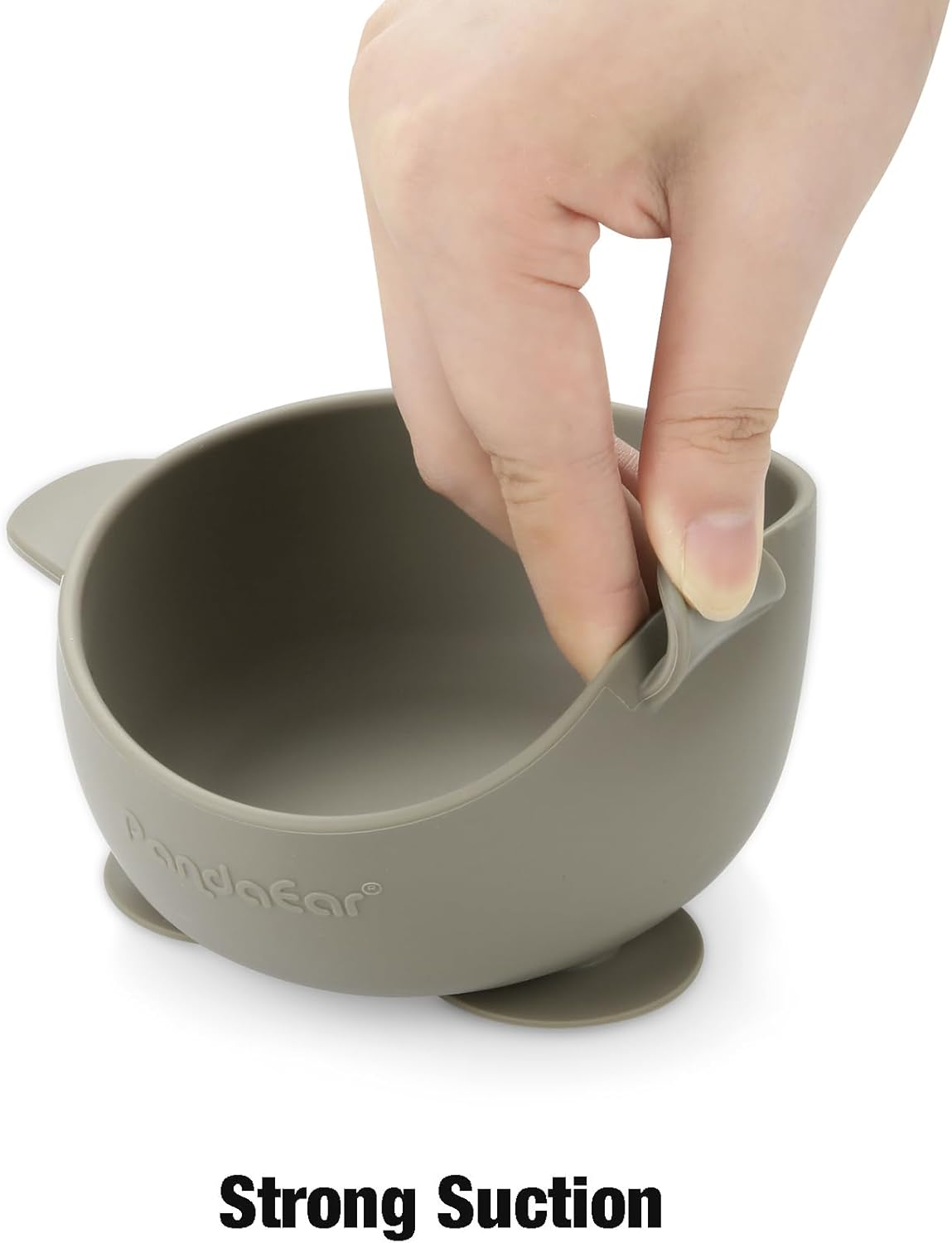 PandaEar 3 Pack Baby Suction Bowls with Lids – Stay Put Silicone Toddler Bowls for Self-Feeding & Travel