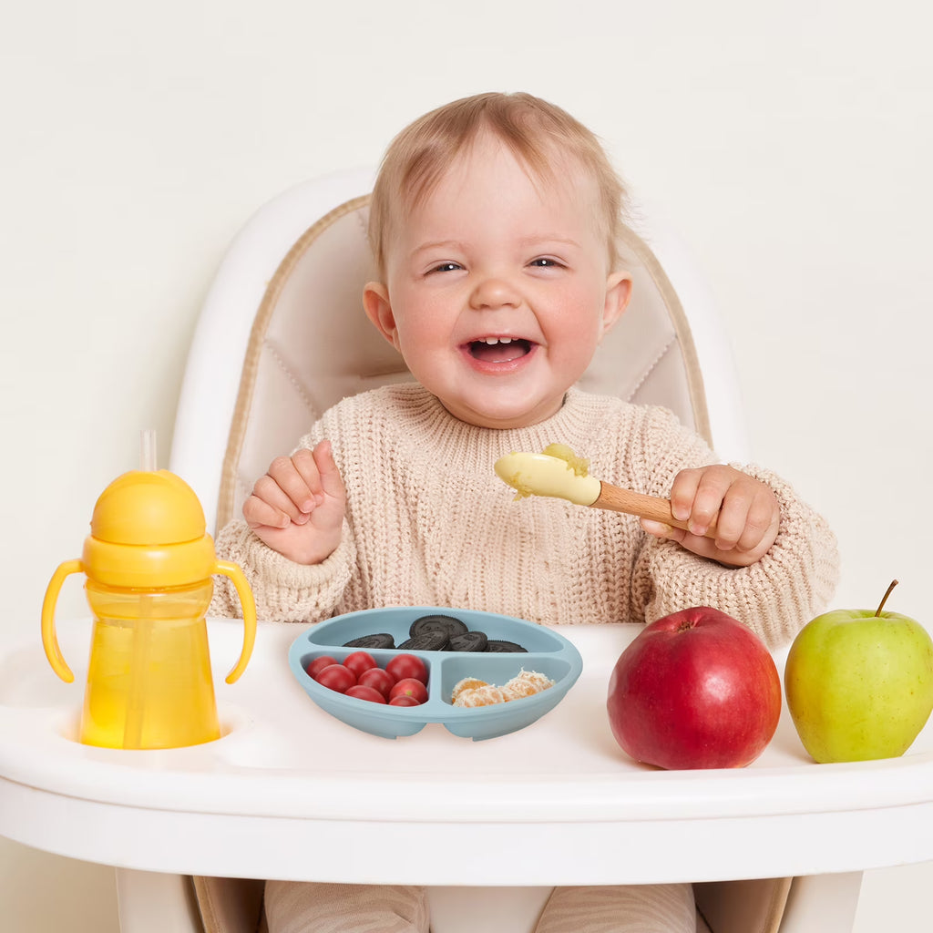 Armscye 3 Pack Suction Toddler Plates – Divided Silicone Plates for Self-Feeding Training
