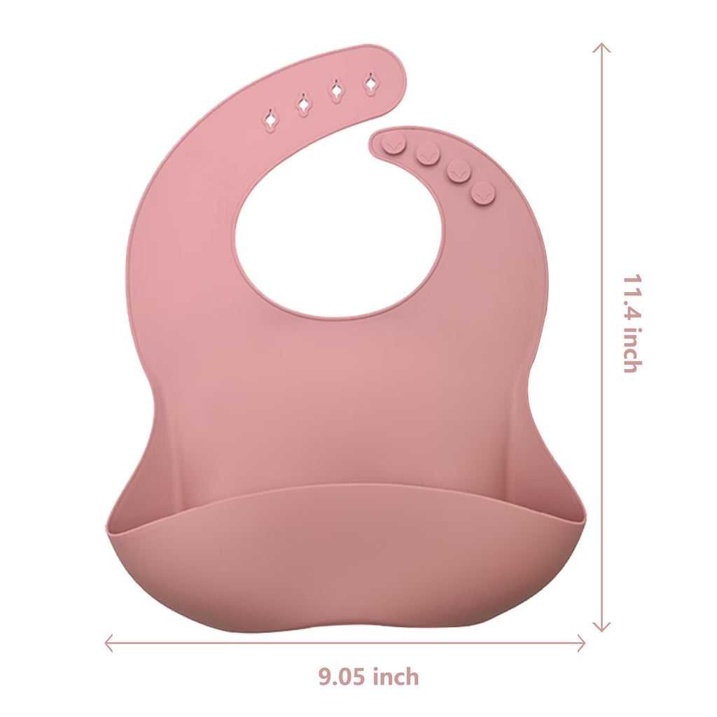 Benoxine Silicone Suction Plates & Baby Bib Feeding Set – 7Pcs BPA-Free Silicone Meal Set