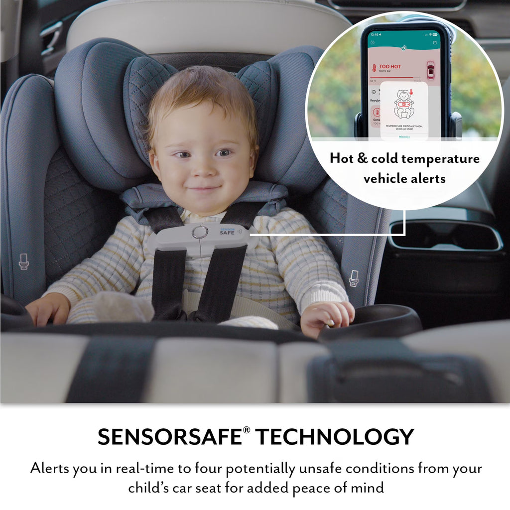 Evenflo Revolve360 Extend All-in-One Rotating Car Seat with Green & Gentle Fabric – Flint