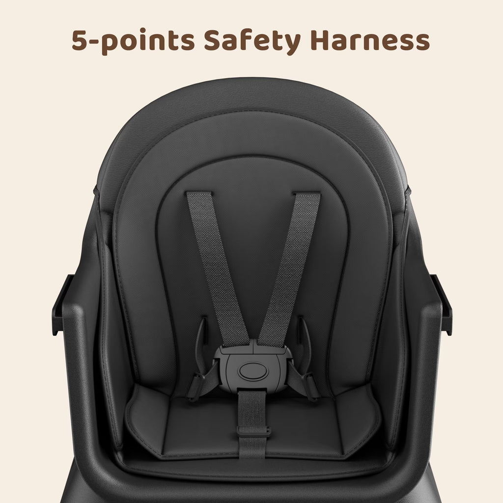 AILEEKISS 8-in-1 Baby High Chair, Toddler Booster Seat with Dishwasher-Safe Tray