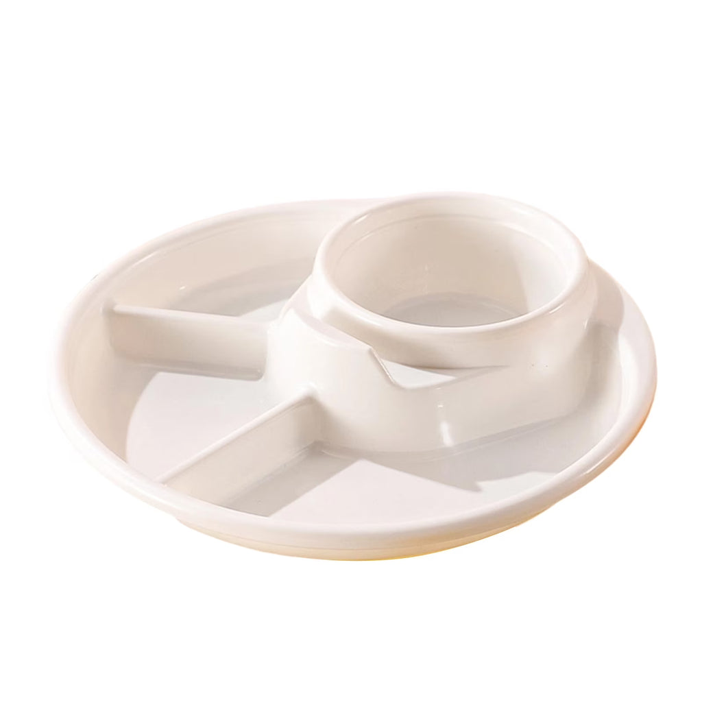 FHBVT 4-Color Food Grade Divided Plates with Anti-Spill Non-Slip Base