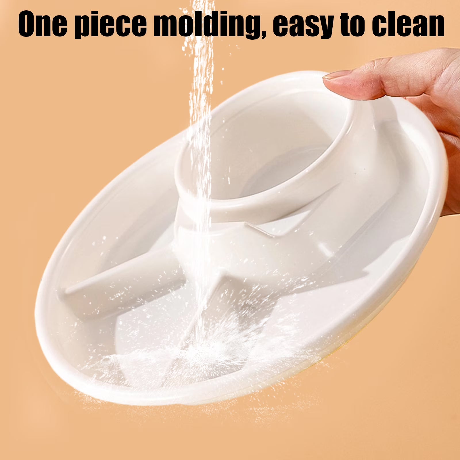 FHBVT 4-Color Food Grade Divided Plates with Anti-Spill Non-Slip Base